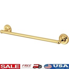 Polished Brass Towel Bar Wall Mount 18 Inch Premium Finish Hardware Included New