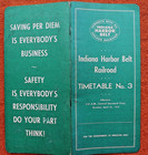 1970 Indiana Harbor Belt Railroad Employee Timetable #3 IHB Railway Chicago Indy — photo 2