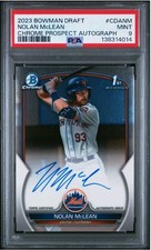 2023 Bowman Draft 1st Nolan McLean Chrome Auto Prospect PSA 9 Mets. Beautiful. 
