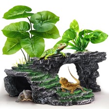Turtle Basking Platform Kit, Reptile Habitat Hideout, Decorative Resin for Aq...