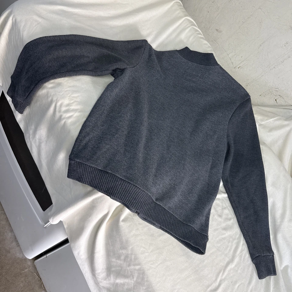 Chaqueta Suéter Boston Traders Cremallera Completa Forrada de Vellón Gris Mediana Foto 4 de 4