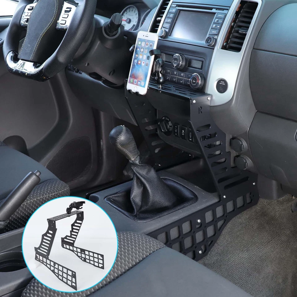Soporte para teléfono móvil con panel MOLLE para consola central apto para Nissan Frontier 2009-2017 Foto 2 de 4