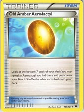 Old Amber Aerodactyl 106/124 XY Fates Collide Pokemon Card LP