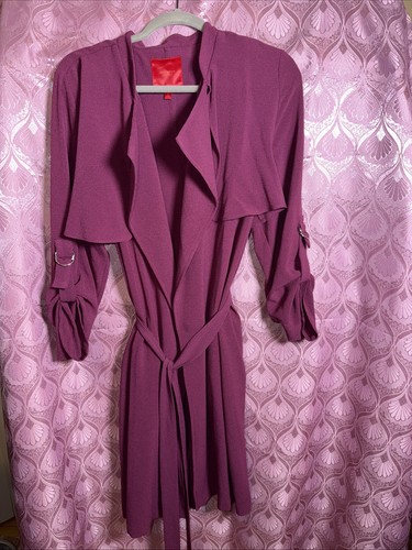 Jennifer Lopez Plum Purple Trench Coat Women’s Size L