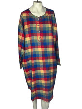 Brand New Vintage Montgomery Ward Women's Large Multi Colored Sleep Dress Button