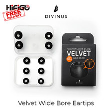 Hifigo DIVINUS Velvet Wide Bore Silicone Earphone Eartips for 4-6Mm Nozzle, Soft
