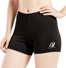 Women’s Volleyball Shorts Large Mid-Rise 4” Inseam Moisture Wicking Stretch