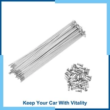 Bike Bicycle Spokes 14G 190MM Mountain Bike Spokes carbon steel Silver 36Pcs New