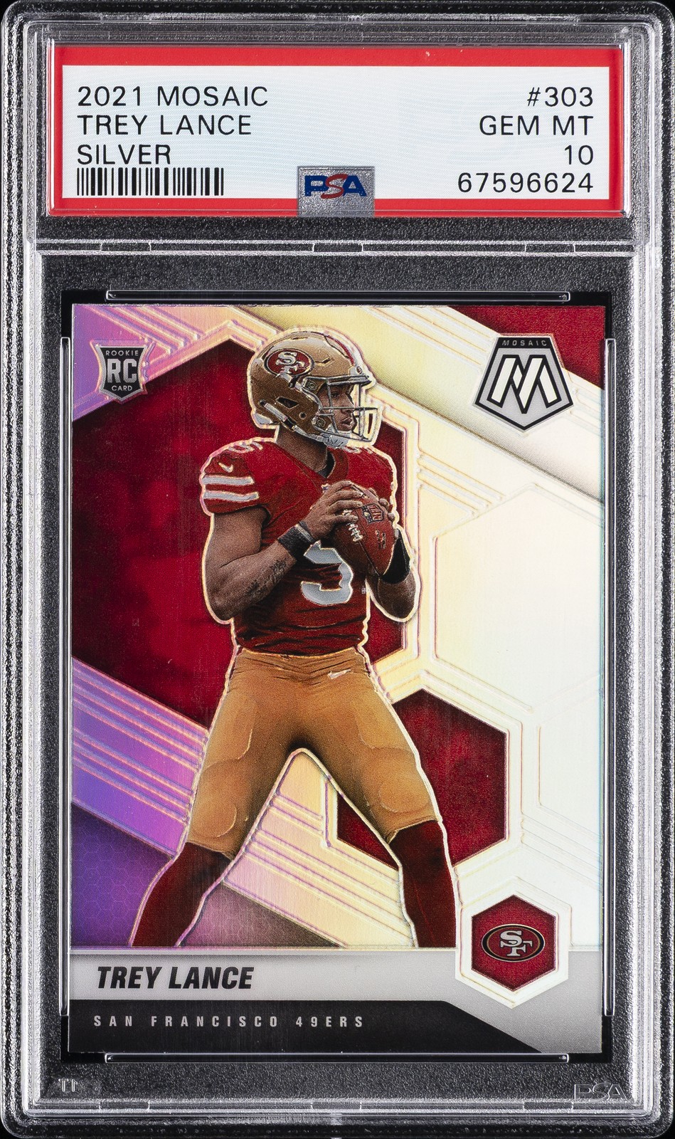 2021 PANINI MOSAIC SILVER #303 TREY LANCE PSA 10