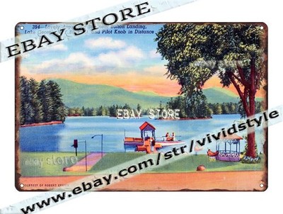 Tin Sign 1941 Algonquin Bay Lake George New York Scenic office design ideas