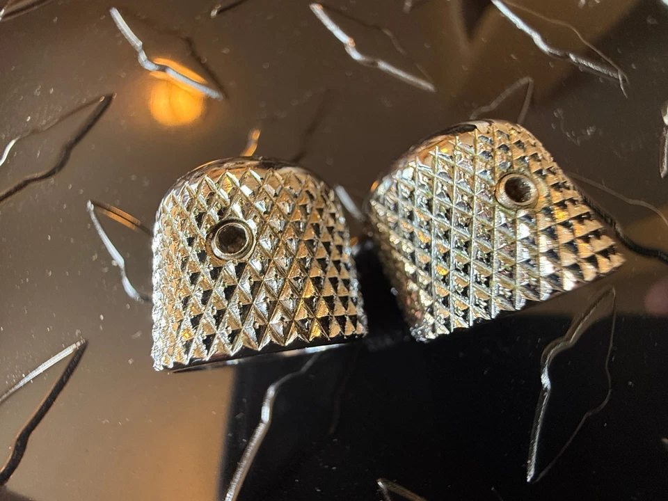 Schecter Van Nuys era Tele Style Chrome brass dome knobs - Image 4 of 4