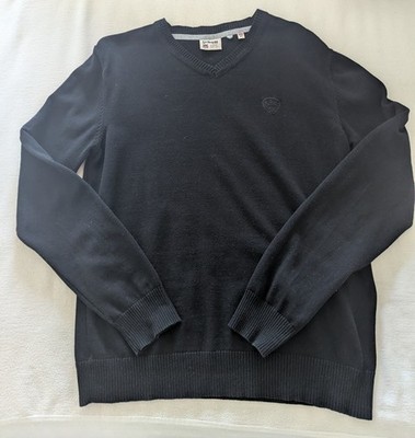 Schott NYC Pullover, Schwarz, V Neck, Gr. M, Top Zustand