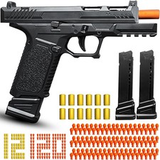 Automatic Shell Ejecting Toy Gun Pistol, Soft Bullet Toy Gun for Boys, Educat...