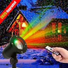 Christmas Laser R&G LED Projector Light Moving Outdoor Landscape Stage Xmas Lamp