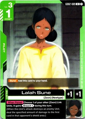 Lalah Sune Gundam TCG Dual Impact GD02 GD02-089 Uncommon PLAYSET