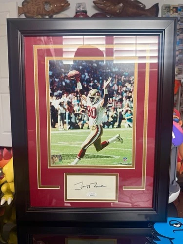 Jerry Rice 18x14 Frame Autographed and Authenticated JSA San Francisco HOF