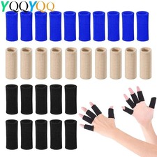 10 Finger Sleeves Splint Brace Compression Finger Support Pain Arthritis Trigger