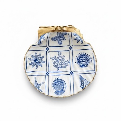 Sea Life Tile Ring and Jewelry Dish / Modern Coastal Decor