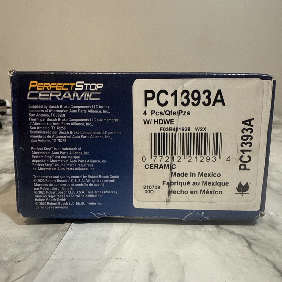 Rr Ceramic Brake Pads Perfect Stop by Bosch PC1393A - Image 2 of 4