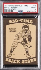 1974 LAUGHLIN OLD-TIME BLACK STARS #19 BULLET ROGAN PSA 9