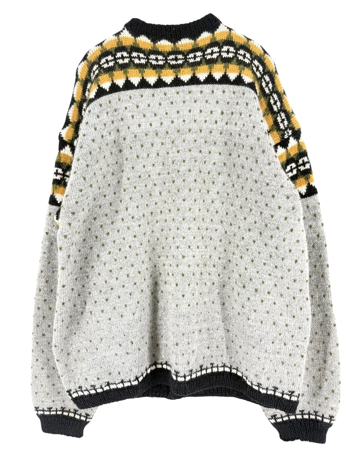 Vintage NORDIC NORWAY Men Wool Cardigan Pullover Sweater Size L - Image 3 of 4