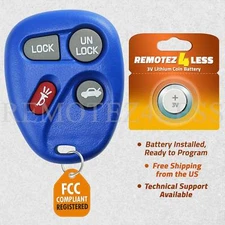 Keyless Entry Remote for 2001 2002 2003 2004 Chevrolet Corvette Car Key Fob Blue