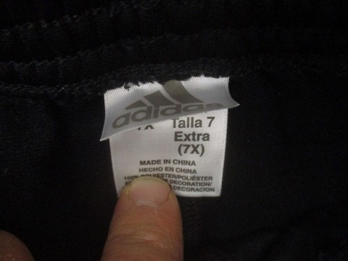 ADIDAS Size 7 Girls Black Elastic Waist Pull On Pocket Jogger Track Pants 140 - Picture 5 of 7
