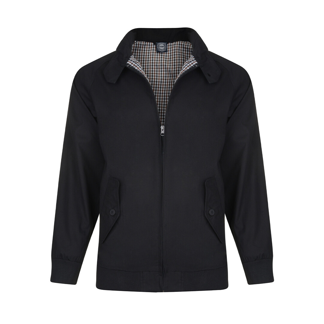 KAM Mens Bomber Jacket Long Sleeve Lined Zip Up Harrington Winter Coat