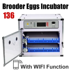 136 Brooder Eggs Incubator Automatic Hatching Chicken Quail Hatcher With Wifi