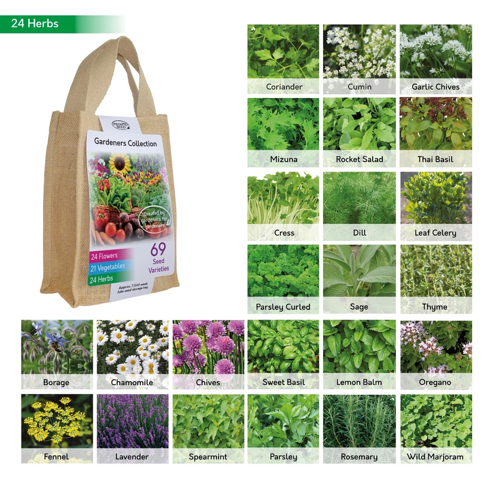 Seed Variety Gift Bag | 69 Varieties | 7500+ Seeds | Gardening Gifts Women | Men - Image 4 of 4