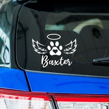 Pet Memorial Vinyl Sticker Your Pet's Name Remembrance Decal, Stickers for Cars