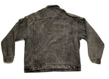 Vintage 90s Seinfeld Denim Acid Wash Embossed Jacket Mens Size XL *MADE IN USA*