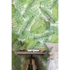 Leafs Green Non-Woven wallpaper watercolor Traditional wall wall Home Mural