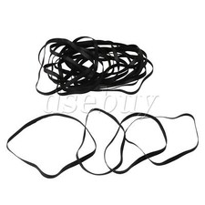5mm Flat Rubber Black Cassette Tape Machine Recorder Rubber Belt Pack of 20