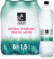 AQUA Carpatica Natural Sparkling Mineral Water Nitrates Free 6 X 1.5 Litre