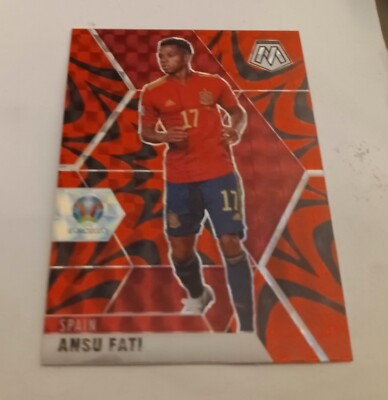 2020-21 Panini Mosaic EURO 2021 ANSU FATI Red Mosaic Prizm #166