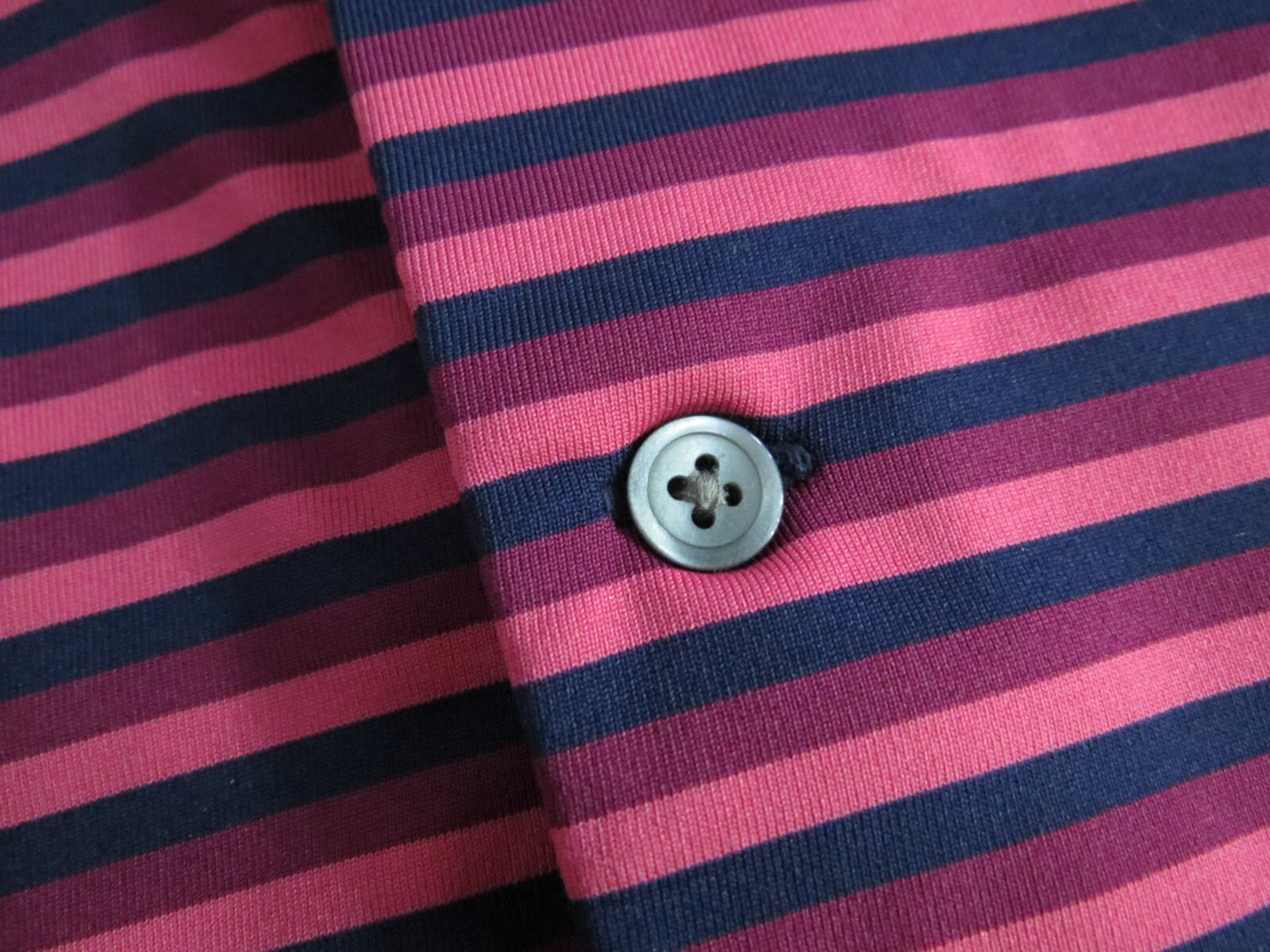 Greyson Three button front Multi color stripe Gol… - image 7