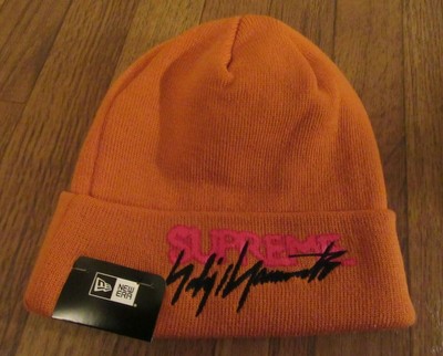 orange supreme beanie