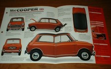 1964 Mini Cooper S Original Imp Brochure Poster Specs Info 64 970CC