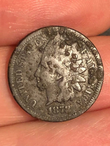 1878 Indian Head Cent Penny- Fine Details