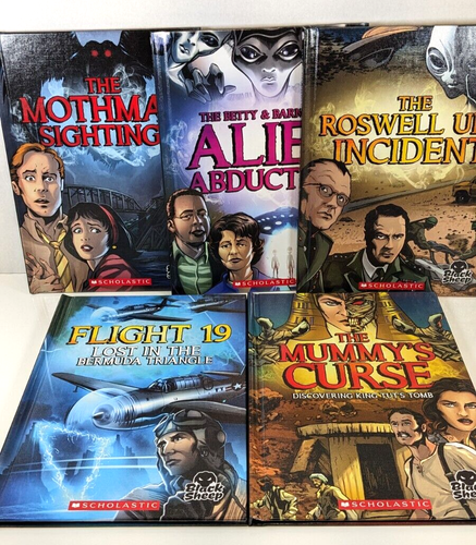 Near Complete Set PARANORMAL MYSTERIES Scholastic Graphic Novels Series 5 HC - Afbeelding 2 van 4