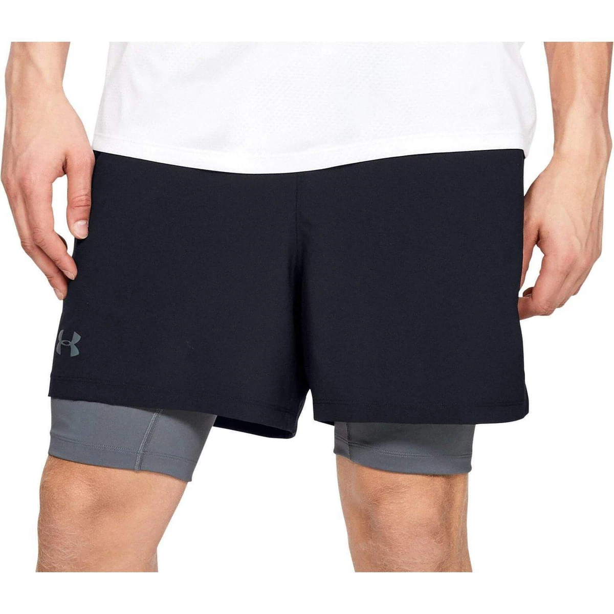 Arenoso Recuerdo he equivocado Under Armour Qualifier 2 In1 Mens Running Shorts - Black | eBay