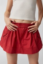 UO Belle Double-Button Mini Skirt BDG Urban Outfitters Red Pockets Medium M NWT