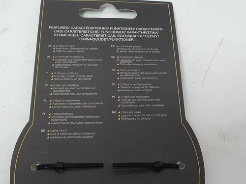 OXFORD PAIR OF BIKE CLIPS BANDS CYCLE MOUNTAIN BIKE BICYCLE HI VIZ REFLECTIVE - Picture 5 of 5
