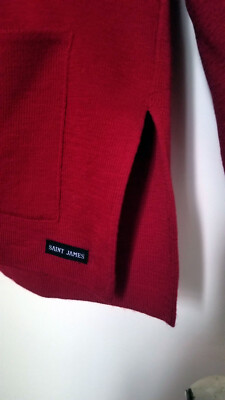Gilet Zippé Rouge Vintage Saint James Taille 42 - Laine - Excell état - France
