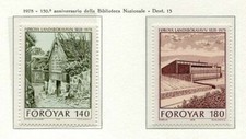 35559) ÎLES FÉROÉ 1978 MNH** Bibliothèque Nationale 2v
