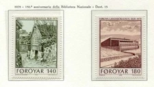 35559) FAROE ISLANDS 1978 MNH** National library 2v