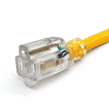 12 Gauge Heavy Duty Lighted Outdoor Extension Cord 15-Amp Cord - Black or Yellow
