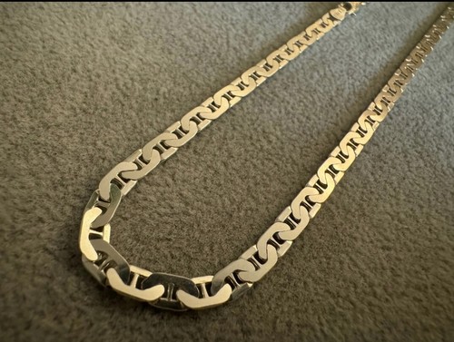 Collana uomo argento 925 italy 45 cm maglia 4 mm - Foto 2 di 16