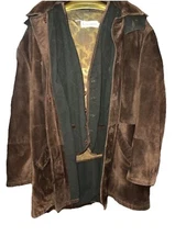 Galotti ( Made In Italy) Men’s 50 Brown Suede Leather W/ Lana Wool Lining Vest
